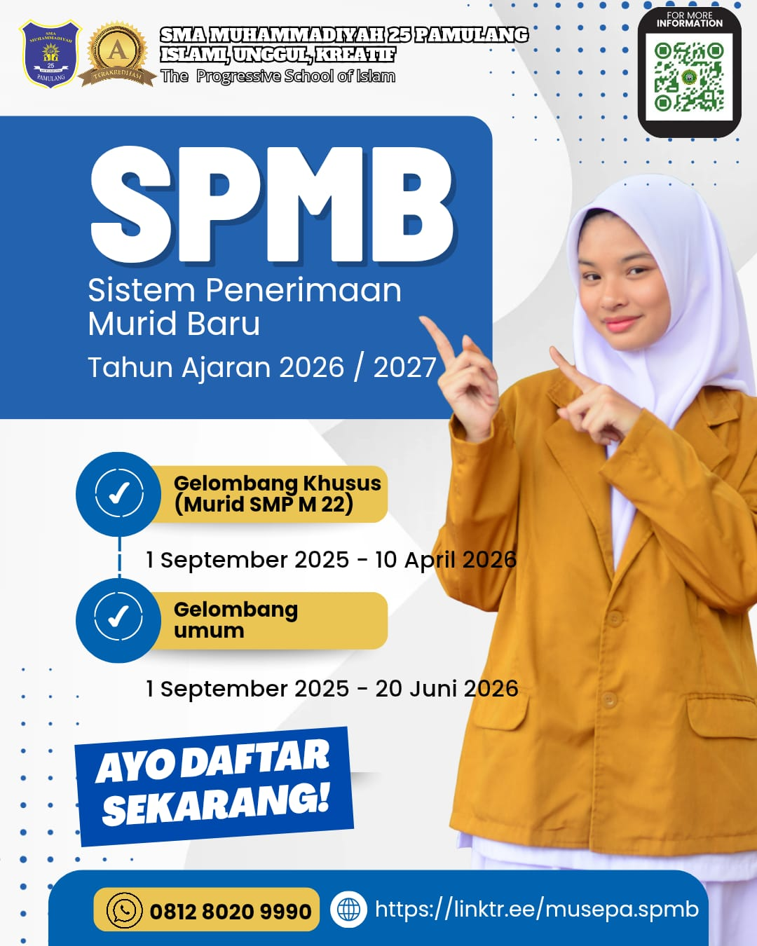 Admission Open SMA Muhammadiyah 25 Pamulang